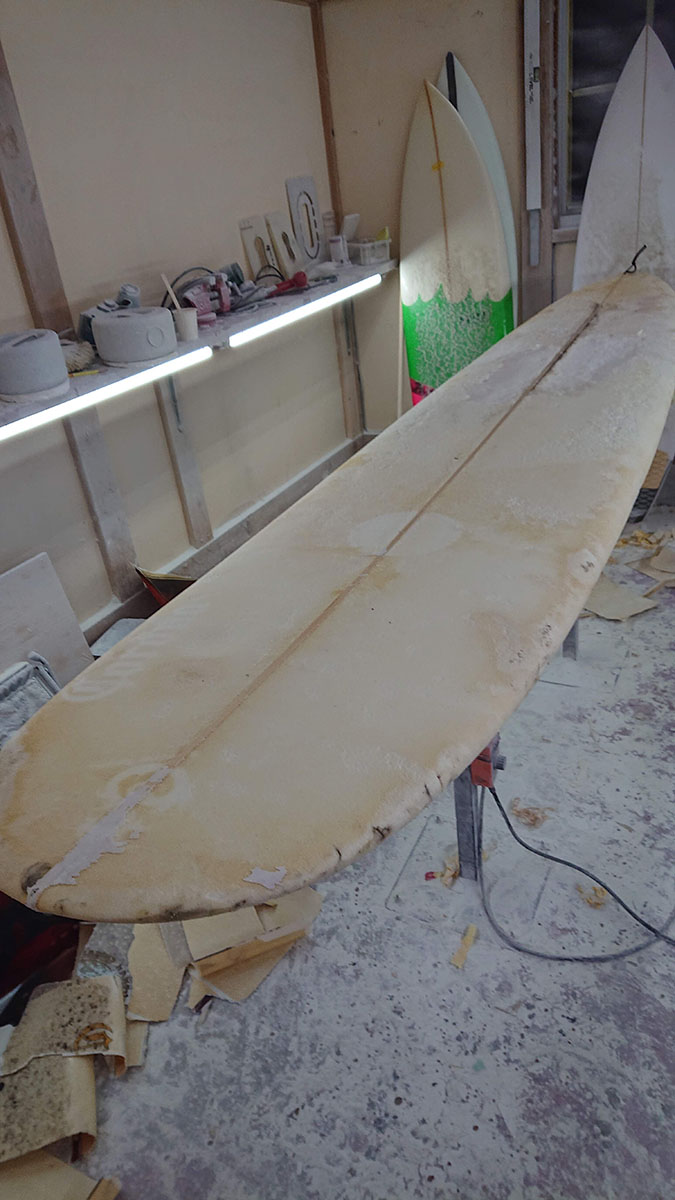 ロングボード再生 廃棄寸前が新品同様にレストア！ | Taisei custom surfboards